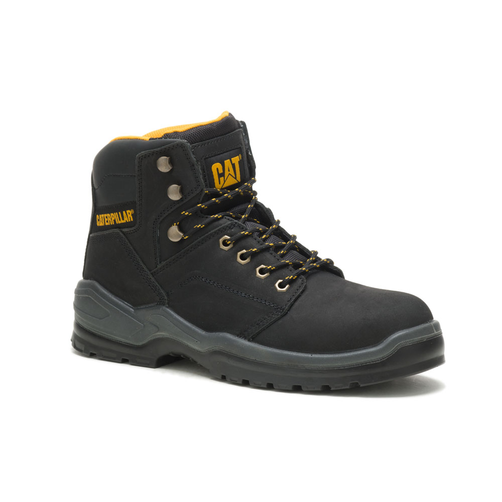 Men's Caterpillar Striver Astm Safety Boots Black Ireland CGYM82734